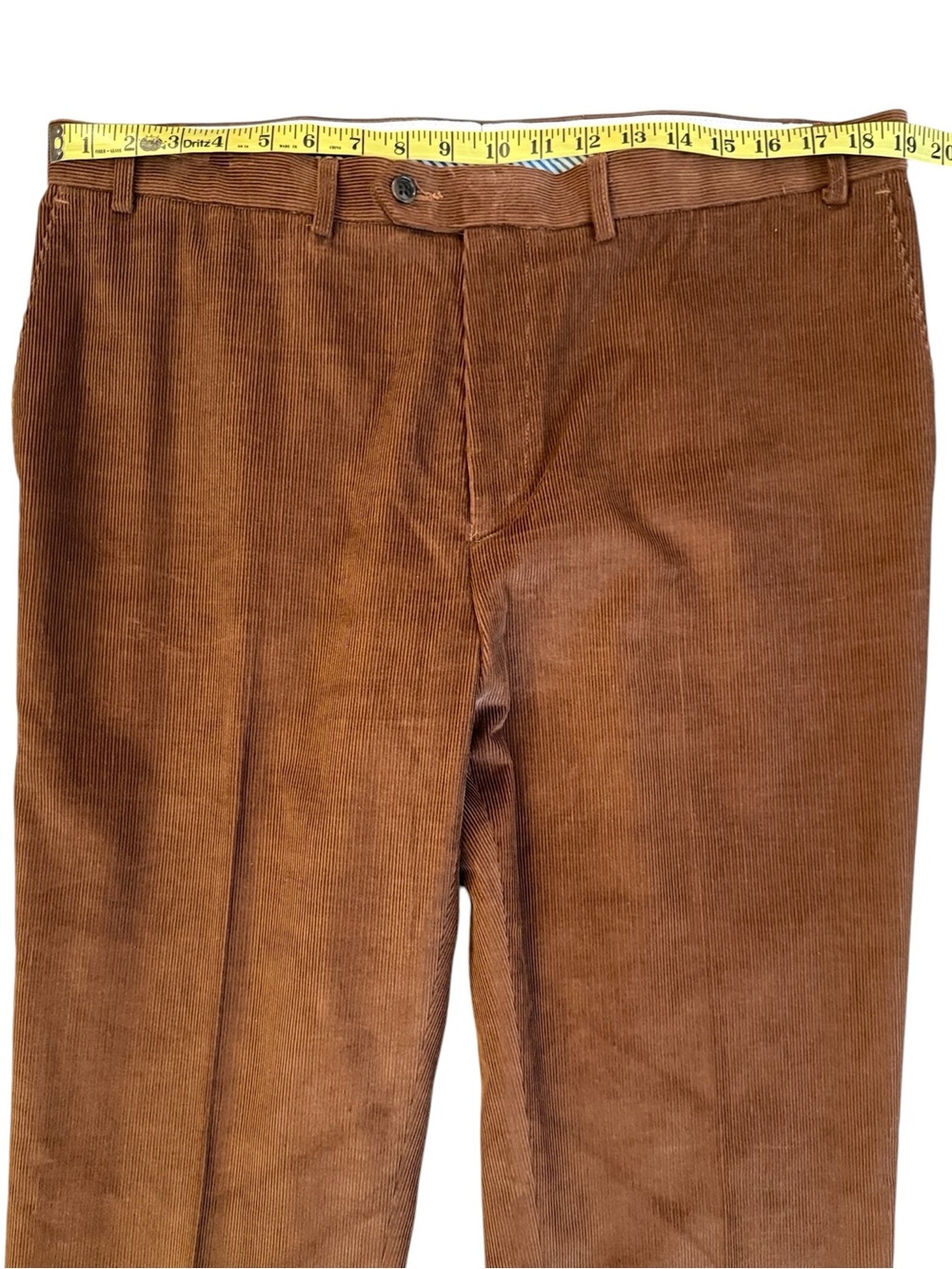 Lauren Ralph Lauren Chestnut Brown Corduroy Flat Front Trouser Pants 38x32 - Picture 10 of 14